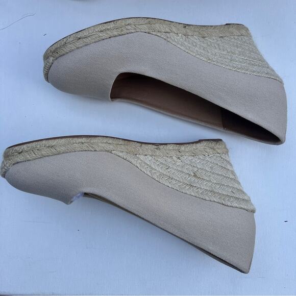 J. Crew Women's Canvas Espadrille Flax  Wedges  Sz 8 - Picture 6 of 7